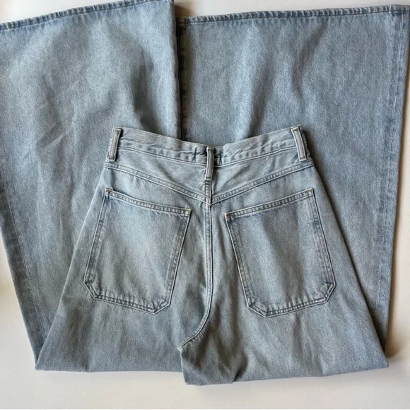 Agolde Light Blue Flare & Wide Leg Jeans - Picture 5 of 13